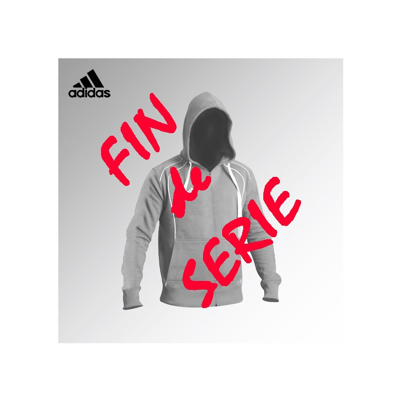 Sweat à capuche manches longues et fermeture adidas