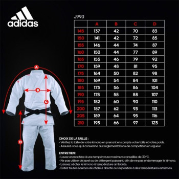 J990B tailles